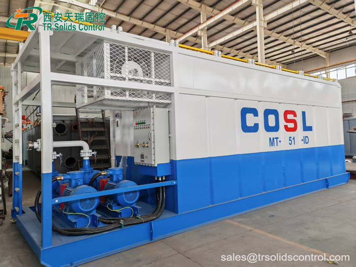 為中海石油服務(wù)生產(chǎn)的泥漿混合系統(tǒng)